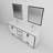 Ziva 80 in W x 22 in D Double Bath Vanity, White Top, 30 in Mirrors and Chrome Faucet Set-87293378-113107683