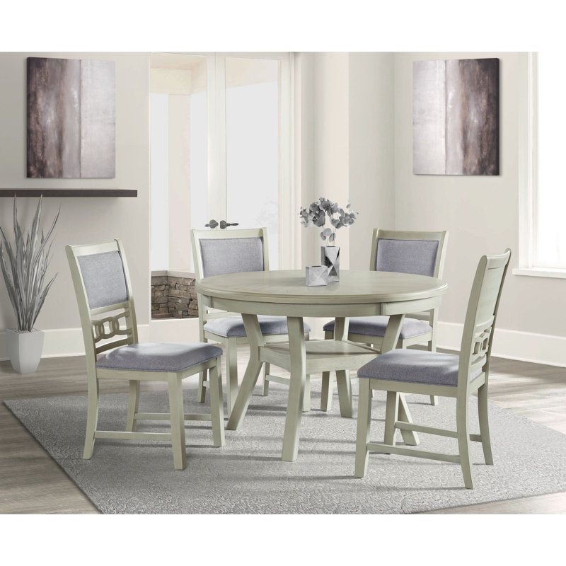 Ensemble repas pour 4 personnes Relyea, Bisque, H 30 po x L 47 po x l 47 po, Noyers