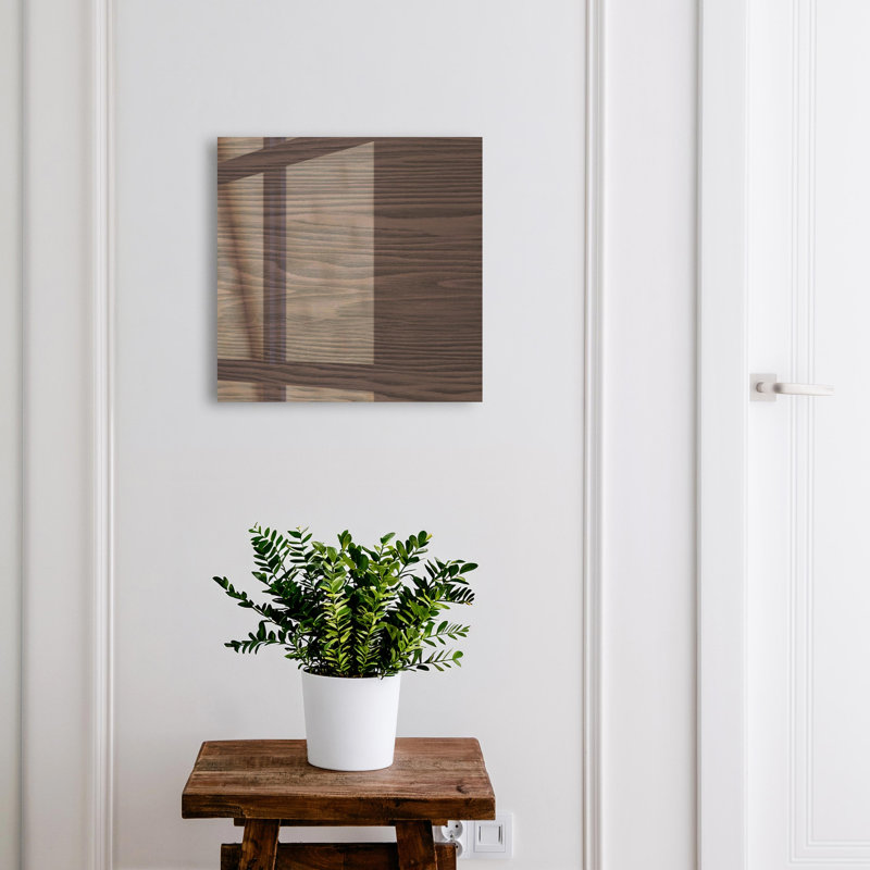 Key box for wall, Opens to the left, 30x30x5, White, Wood structure with a warm brown shade, 