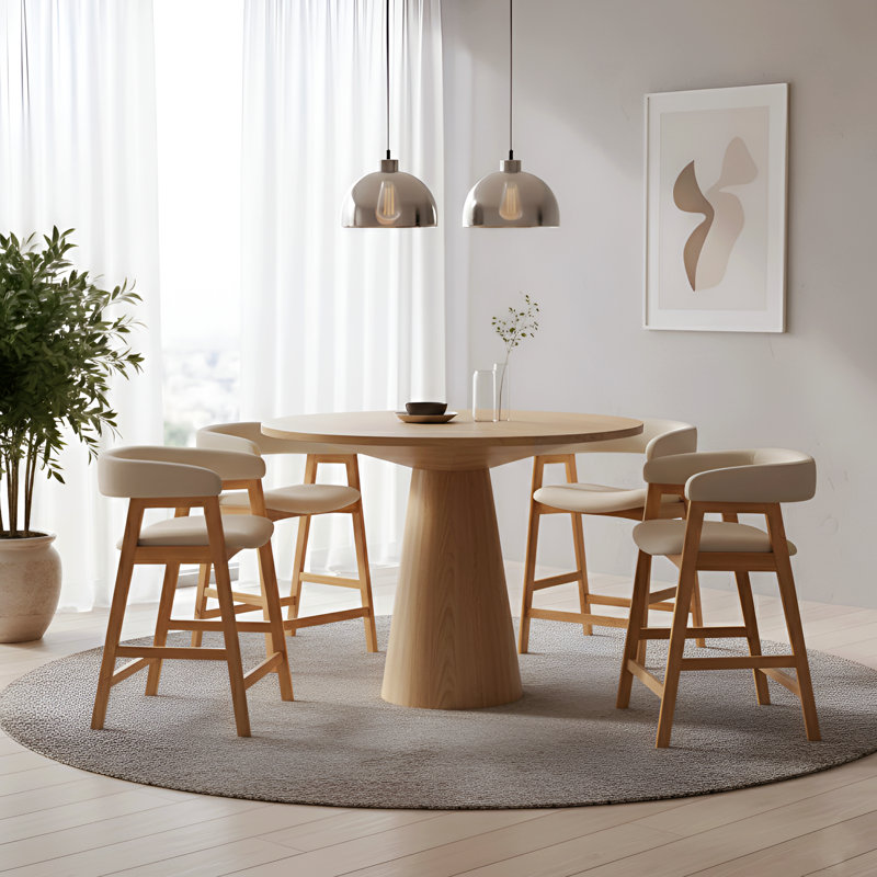Table de hauteur de comptoir Wyatt, naturel, Naturel