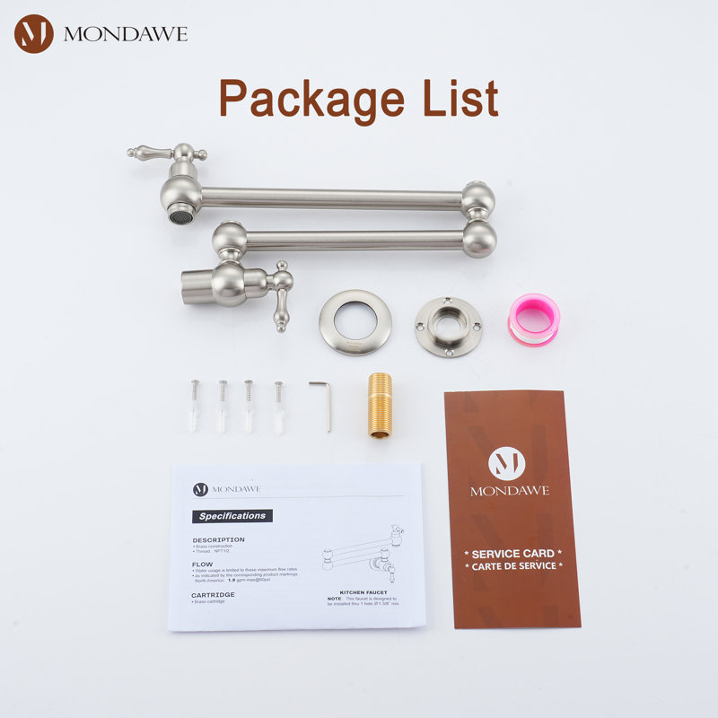 Mondawe Kitchen Faucet, Brushed Nickel
