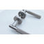 Connaught Knurled Lever on Rose Satin Nickel