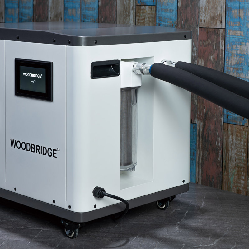 Refroidisseur portatif 1,3 HP avec panneau de commande à écran tactile et filtre réutilisable en acier inoxydable, Blanc