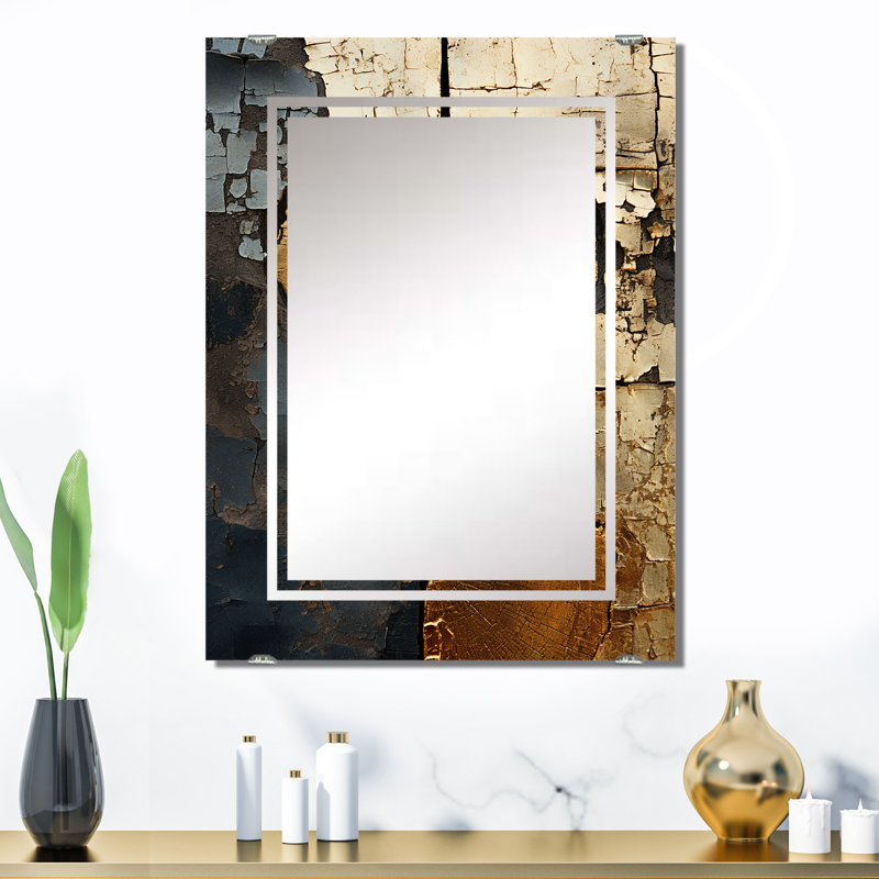Rosete - Miroir mural décoratif abstrait MIR137946, 32 po x 24 po