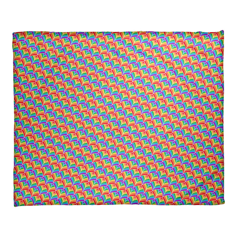 Couverture polaire Katelyn Elizabeth, l 52,5 po x L 62,5 po, Indigo / Jaune / Rouge