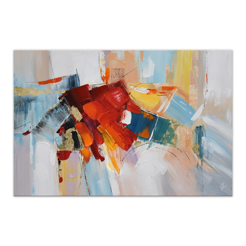 Abstract by E. Ramirez - Wrapped Canvas Painting Print