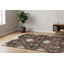 Tapis bleu minuit et brun en laine noué à la main 6 pi x 9 pi - motif géométrique audacieux à motif de losanges du sud-ouest