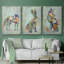 Fantastic Florals Fox, assis sur toile, 3 pièces-91416222-91416225