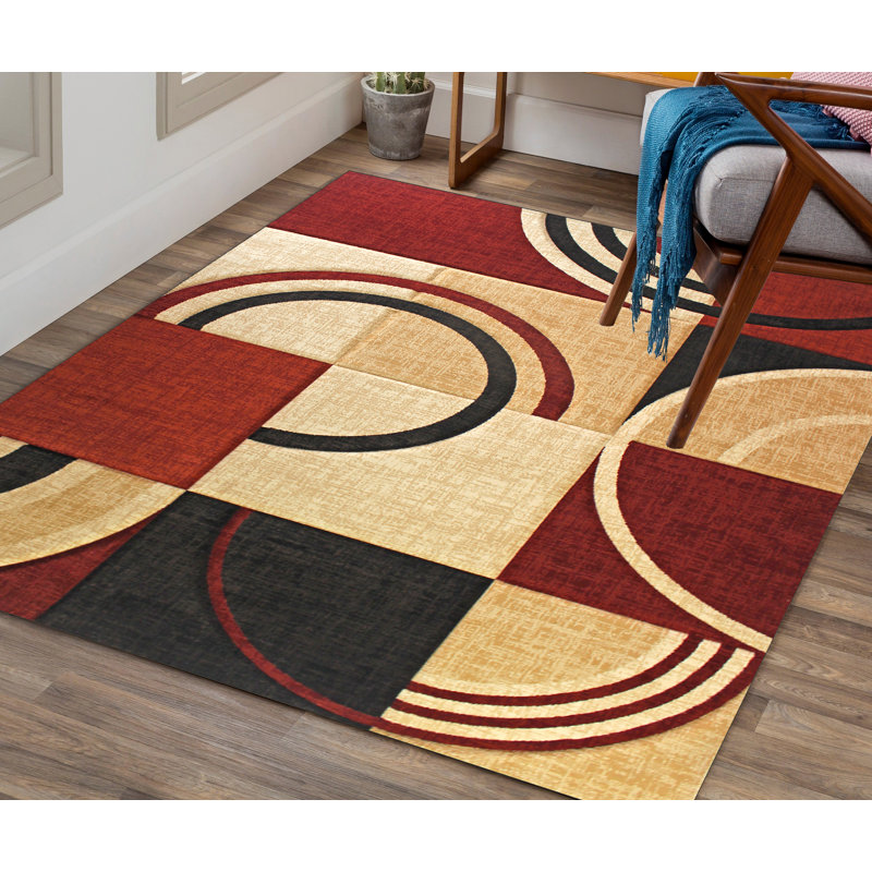 Tapis rouge Olcay, Rectangle 7 pi 10 po x 10 pi 2 po