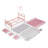Starlights LED Canopy Metal Doll Bed with Bedding - Pink