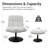 Upholstered Swivel Accent Chair With Ottoman-499478385