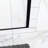 36"X 72" Pivot Shower Door, Matte Black Aluminum Frame, Half Frame ,1/4" Tempered Glass Explosion Proof Film