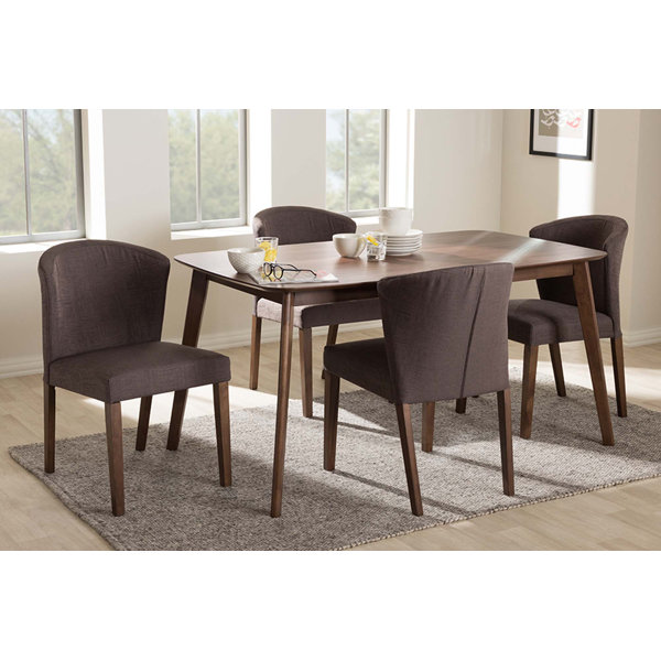 George Oliver 5 - Piece Solid Wood Dining Set | Wayfair