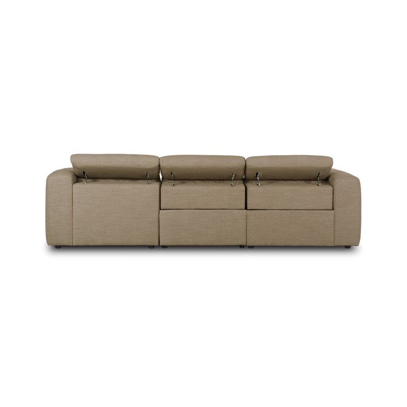 Radley 3 - Piece Upholstered Sectional, Right Hand Facing, Crypton Nomad Taupe Polyester Blend