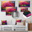 Rose et bleu vibrant cerisier de la vie I - art mural salon cerisier en fleurs-2085540359-2085540353