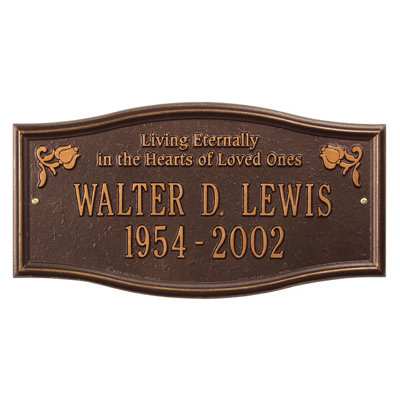 Plaque commémorative Alexandra «Living Eternally»