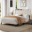 Upholstered Bed Frame with Charging Outlets and USB Ports-1870764824-1870764773