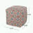 Handcrafted Fabric Pouf with Multicolored Design