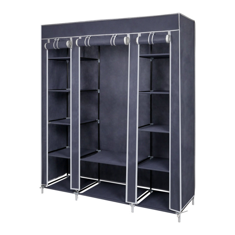 Gelb 150cm Portable Wardrobe, Grey
