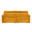 80 pouces orange, velours côtelé, trois sièges, coulissant, inclinable et pliable, porte-gobelet et coussins pour un salon en velours côtelé-830344078