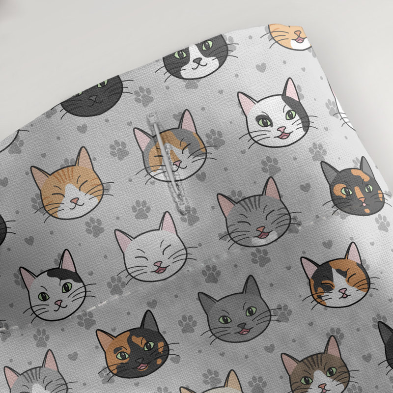Rideau de douche simple Kitty Cat, Gris