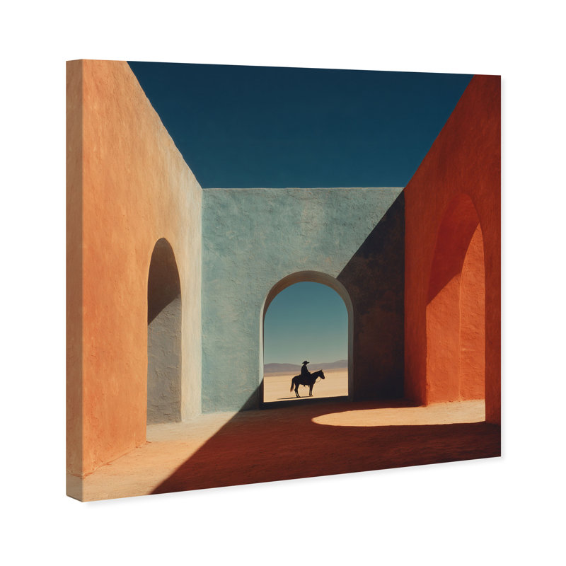 Cobalt Frontier Print by Oliver Gal, 12"H x 12"W, Gallery Wrapped
