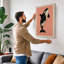 Leaping Orca Mid-Century - Wrapped Canvas-368844531-368844542
