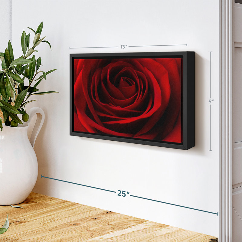 «Love», art mural rose rouge «Valentine», H 9 po x l 13 po