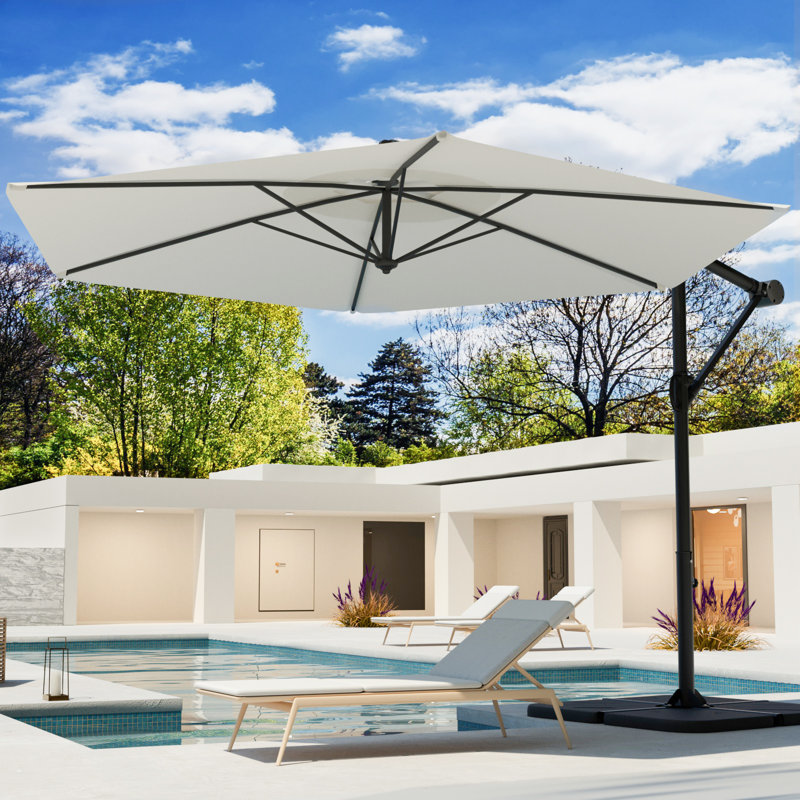 Parasol de patio extérieur 9 ', Blanc