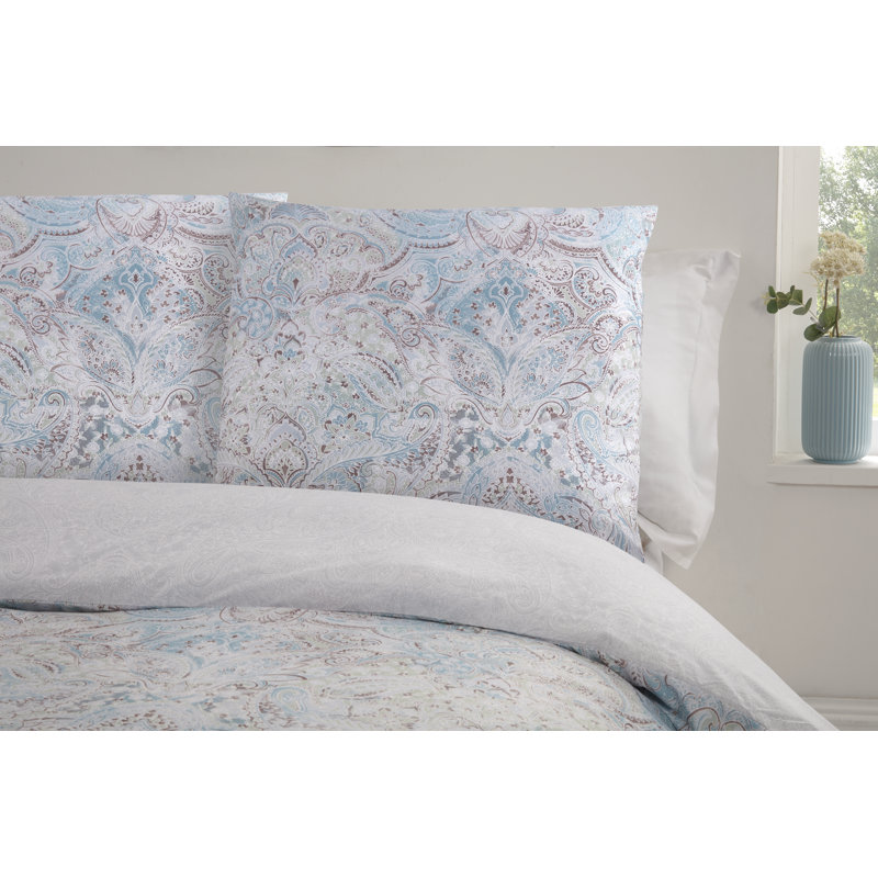 Echo Paisley Duvet Cover Set with Pillowcases, 155 x 220 cm - 2 Pillowcases (80 x 80 cm), Paisley Teal