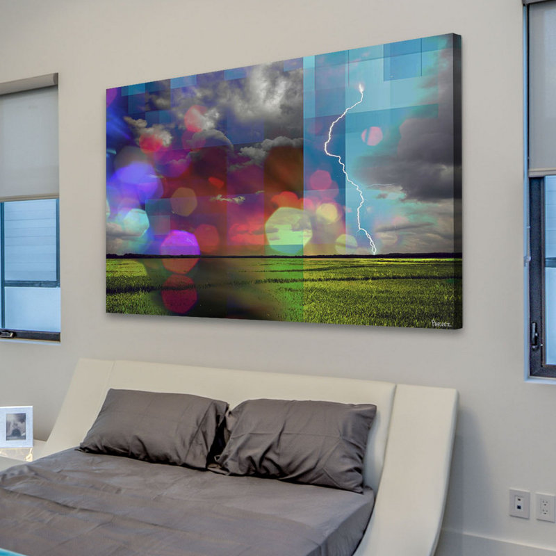 « lightning bolt » par parvez taj,, reproduction d’art sur toile tendue, H 16 po x l 24 po x P 1,5 po