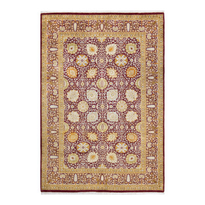 Tapis unique en laine noué à la main 6 pi 2 po x 8 pi 10 po nouvel âge Keenan