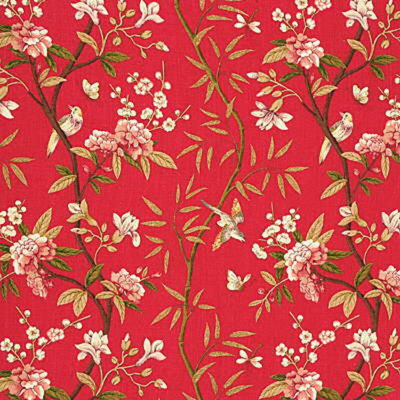 Perandor Peony and Blossom 100% Linen Performance Fabric