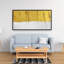 Golden Stripe Print On Canvas-98693980