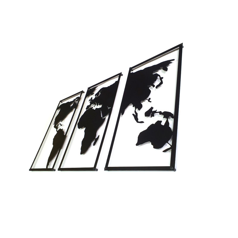 Tryptyk Industrial Cities & Countries Wall Decor on Metal