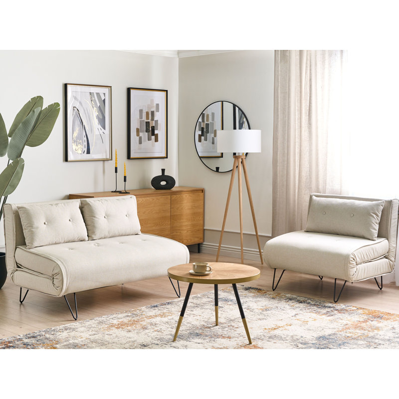 Saphia 2 - Piece Living Room Set, Light Beige