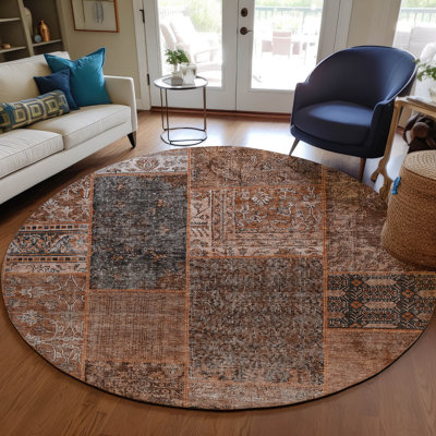 Tapis intérieur / extérieur Mohssen avec envers antidérapant