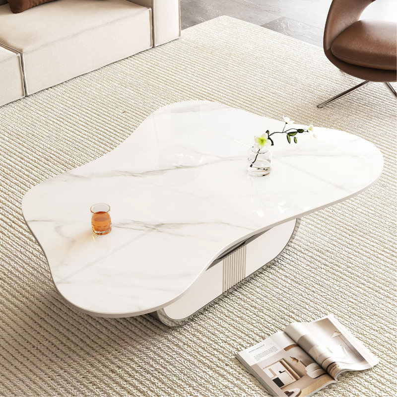 Table basse Modern Modern Butterfly, Gris / Blanc