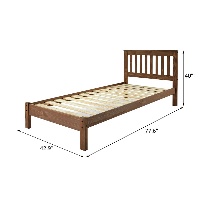 Twin Bed, Mahogany, Twin