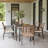 6 - Person Rectangular Iron Dining Set with Cushions