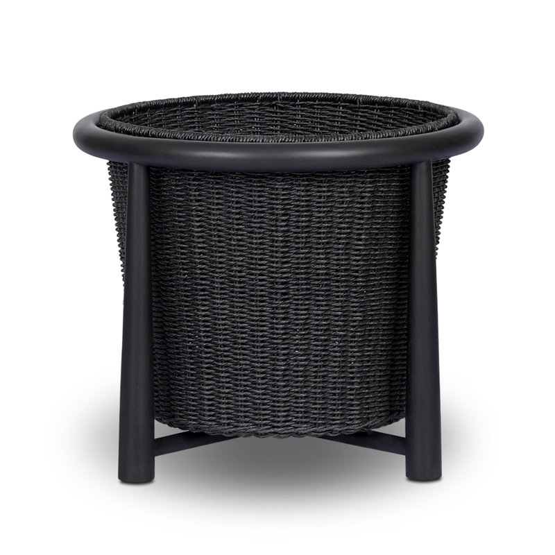 Kernan Basket-Single Twisted Black Hyacinth, Single Twisted Black Hyacinth