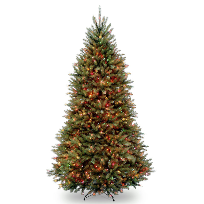The Holiday Aisle® Dunhill Fir Tree with Multicolor Lights, 7' H