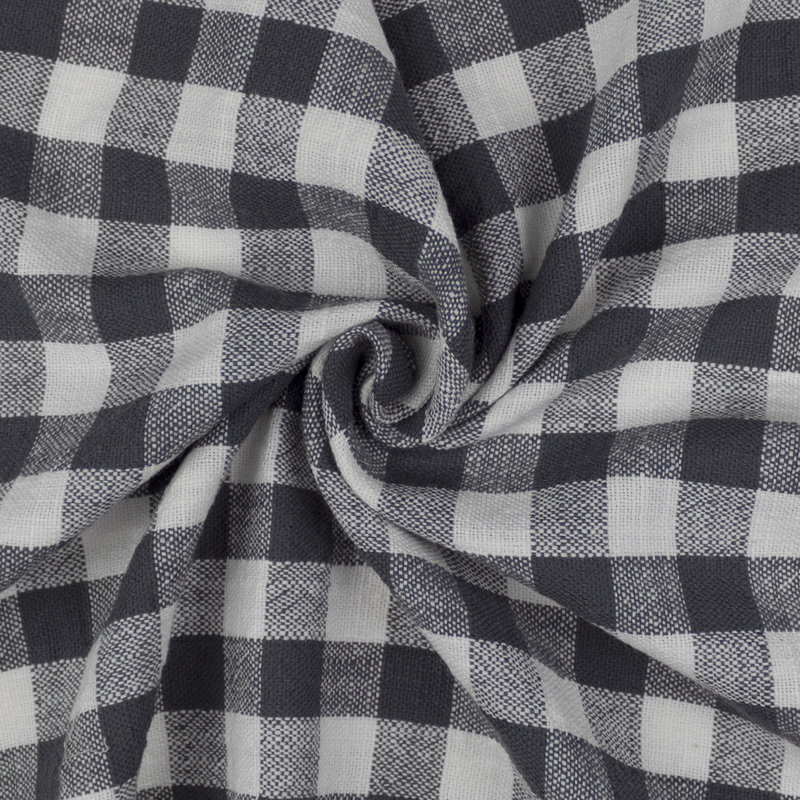 Walker Buffalo Bedskirt, Iron, California King, Small Checkered