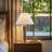 Helixia Brown Twisted Faux Wood Table Lamp with USP C Port