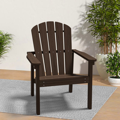 Chaise Adirondack empilable en PEHD - Siège d'extérieur résistant aux intempéries pour patio, pelouse ou foyer