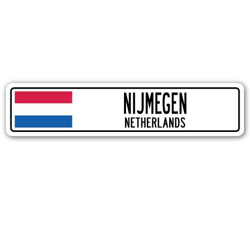 Plaque de rue en aluminium Nijmegen, Pays-Bas, H 8 po x l 36 po x P 1 po