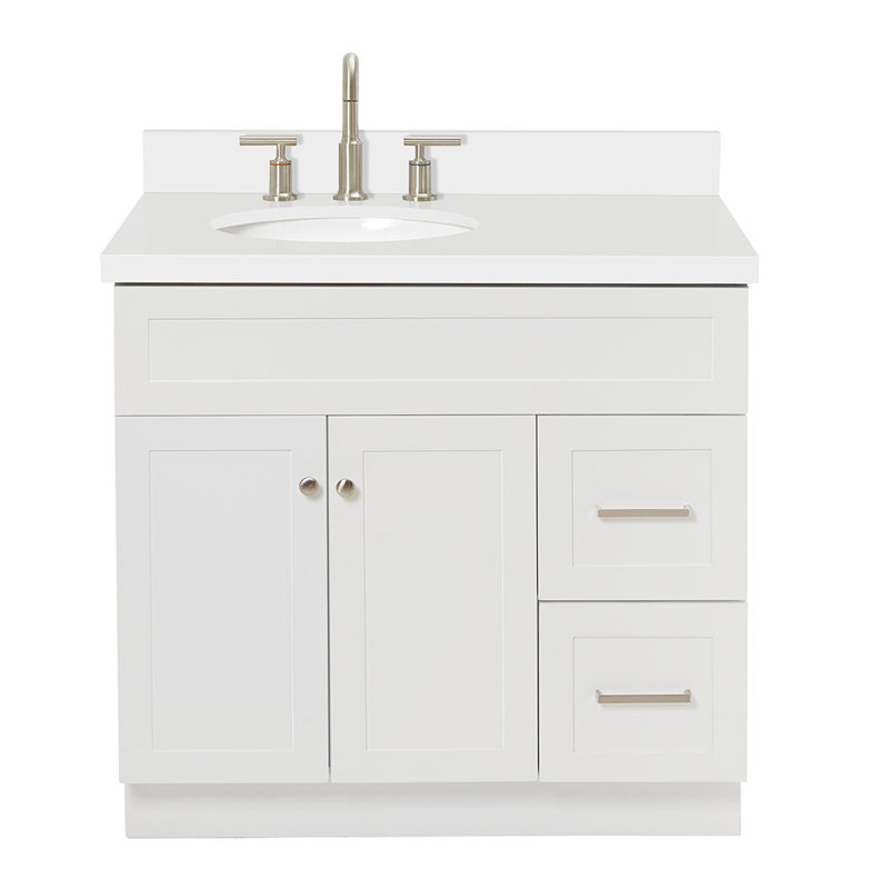 Ensemble de meuble-lavabo simple 37 po Abell, Blanc
