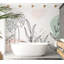 Murale botanique pelez et collez - Feuilles dans des tons pastels-1477699357