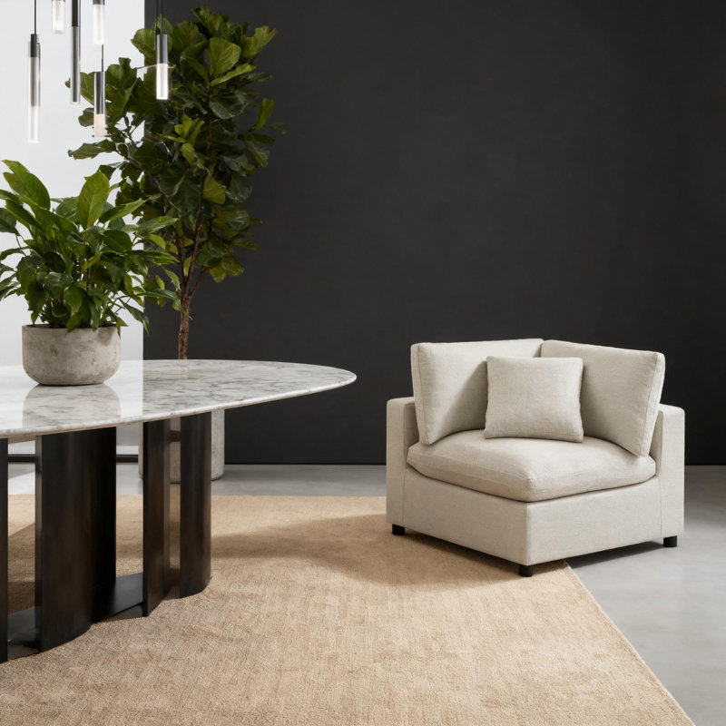 Chaise de coin moderne beige