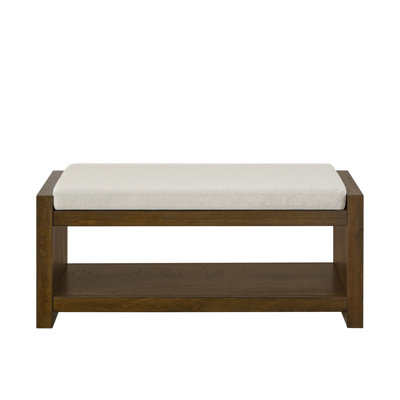 40" Modern Accent Bench with Shoe Rack & Storage - Neutral & Practical for Everyday Use